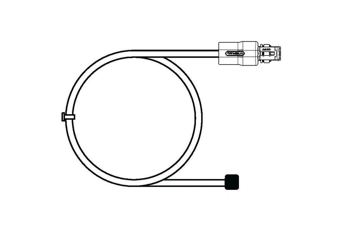 Câble plat avec connecteur 2 voies Superseal pour repiquage sur feu arrière LC12LED